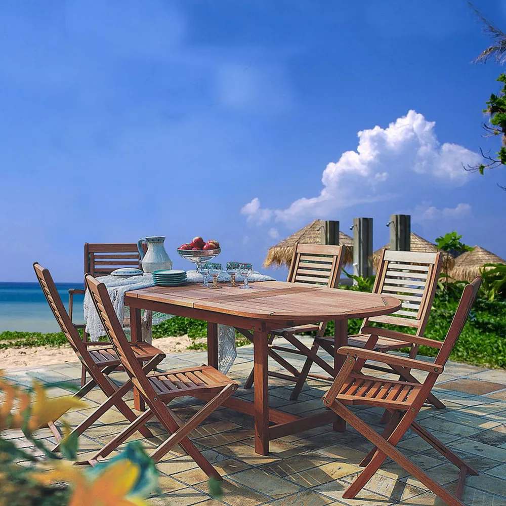 Amazonia Teak Amazonia Parati 2-pc. Outdoor Folding Chair Set 4 Amazonia Teak Amazonia Parati 2-pc. Outdoor Folding Chair Set - Image 2