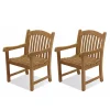 Amazonia Teak 2-pc. Teak Sumbawa Arm Chair Set 2 Amazonia Teak 2-pc. Teak Sumbawa Arm Chair Set -Zuo Modern Shop 1475368