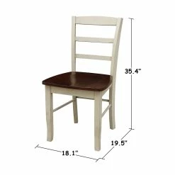 International Concepts Madrid Ladder-Back Dining Chair 2-piece Set 13 International Concepts Madrid Ladder-Back Dining Chair 2-piece Set -Zuo Modern Shop 2491478 ALT5