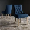 Safavieh Abby Tufted Accent Chair 2-piece Set -Zuo Modern Shop 2565040 Steel Blue