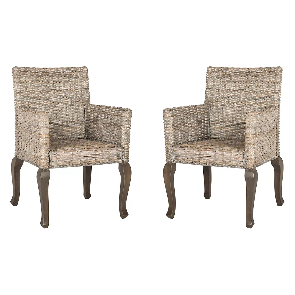 Safavieh Armando Wicker Dining Chair 2-piece Set 4 Safavieh Armando Wicker Dining Chair 2-piece Set - Image 2