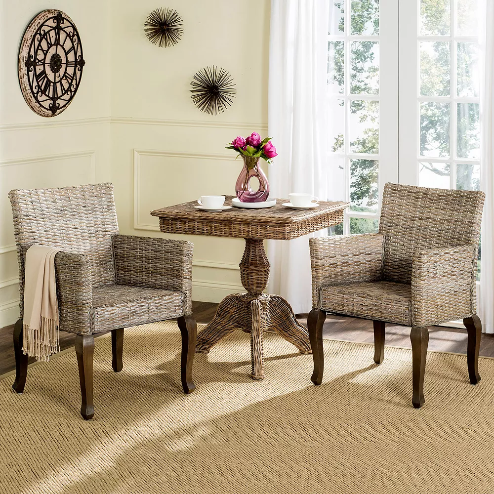 Safavieh Armando Wicker Dining Chair 2-piece Set 3 Safavieh Armando Wicker Dining Chair 2-piece Set