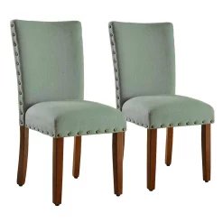 HomePop Nailhead Parsons Dining Chair 2-piece Set