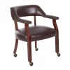 Office Star Products Mahogany Traditional Guest Chair With Ball Casters -Zuo Modern Shop 279939