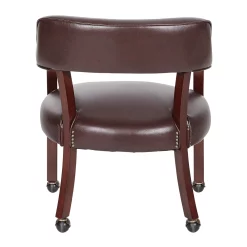 Office Star Products Mahogany Traditional Guest Chair With Ball Casters -Zuo Modern Shop 279939 ALT2