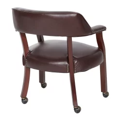 Office Star Products Mahogany Traditional Guest Chair With Ball Casters -Zuo Modern Shop 279939 ALT4