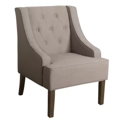 HomePop Kate Tufted Swoop Arm Accent Chair