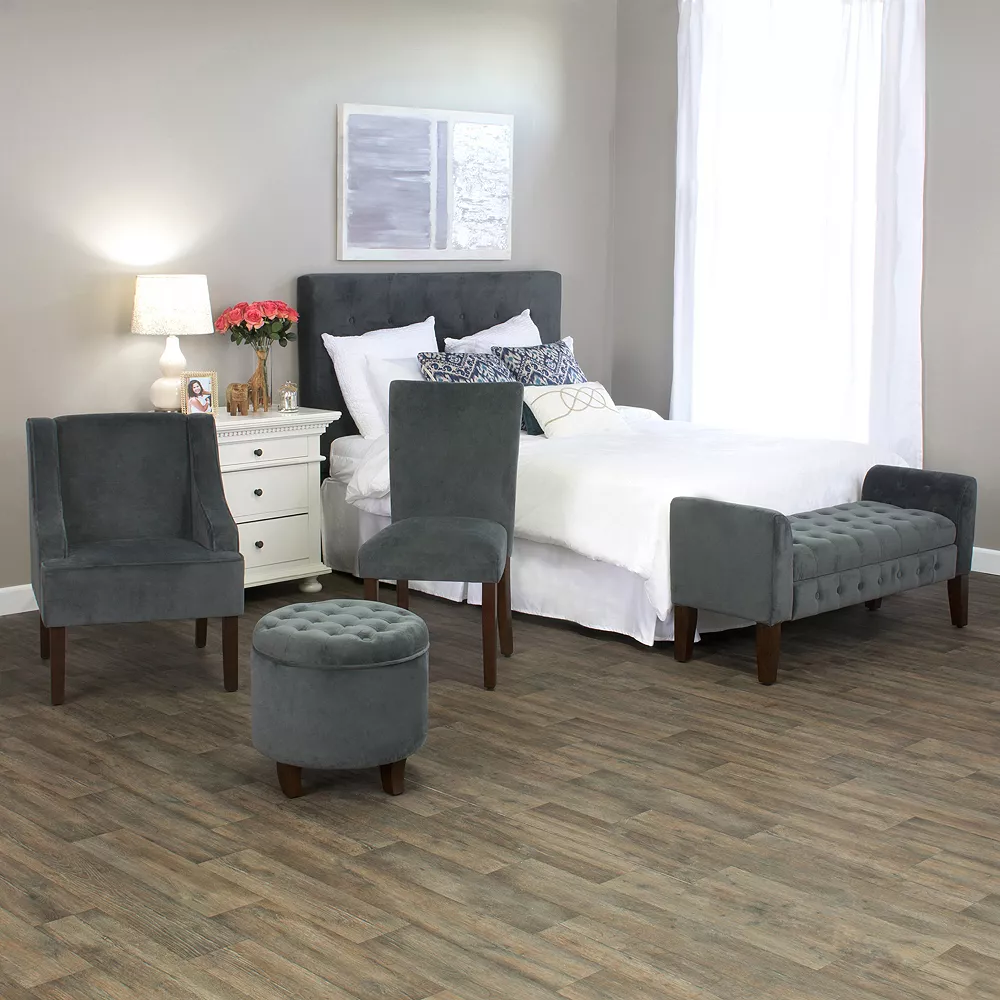 HomePop Velvet Parson Dining Chair 2-piece Set 6 HomePop Velvet Parson Dining Chair 2-piece Set - Image 4