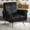 Safavieh Mira Accent Chair -Zuo Modern Shop 2933627 Black Faux Leather