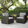 Crosley Furniture Palm Harbor Patio Arm Chair 2-piece Set -Zuo Modern Shop 2942618 Gray