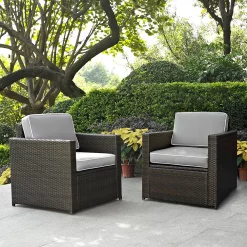 Crosley Furniture Palm Harbor Patio Arm Chair 2-piece Set