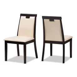Baxton Studio Beige Modern Dining Chair 2-piece Set