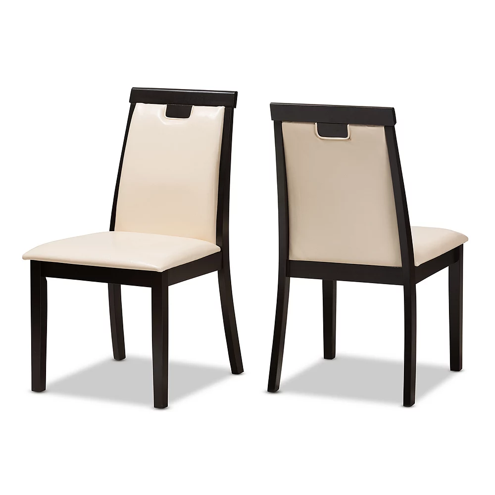 Baxton Studio Beige Modern Dining Chair 2-piece Set 3 Baxton Studio Beige Modern Dining Chair 2-piece Set