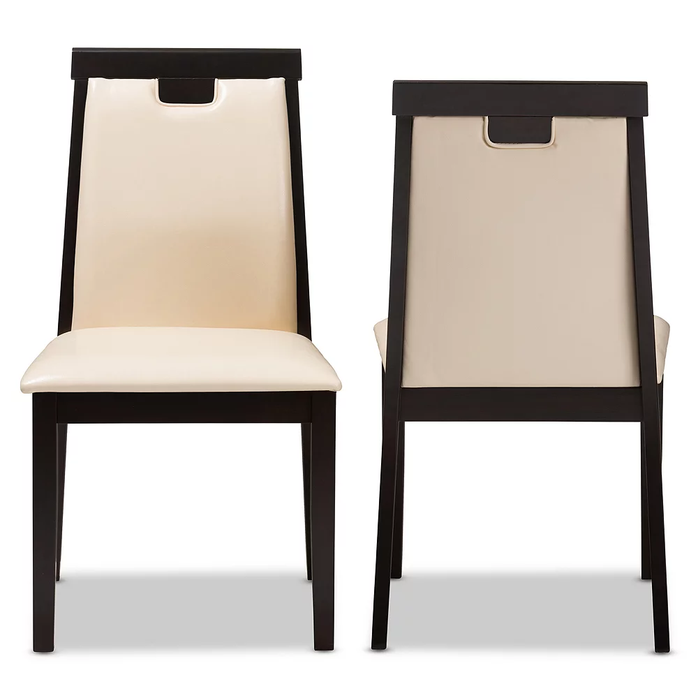 Baxton Studio Beige Modern Dining Chair 2-piece Set 5 Baxton Studio Beige Modern Dining Chair 2-piece Set - Image 3