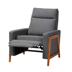 Baxton Studio Mid-Century Lounge Chair Recliner -Zuo Modern Shop 3516259 ALT3
