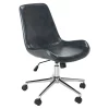 Safavieh Fletcher Swivel Desk Chair 2 Safavieh Fletcher Swivel Desk Chair -Zuo Modern Shop 3562326 Dark Gray Chrome