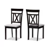 Baxton Studio Rosie Gray 2-pc. Dining Chair Set -Zuo Modern Shop 3606093