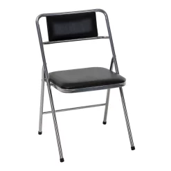 Cosco Stylaire Vinyl Padded Folding Chair 4-piece Set
