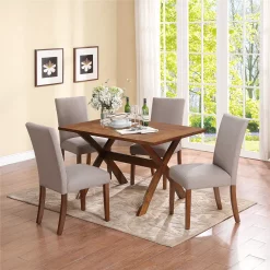 Dorel Living Linen Parsons Chair Set -Zuo Modern Shop 3868836 ALT