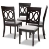 Baxton Studio Lucie Dining Chair 4-Piece Set -Zuo Modern Shop 3947227 Gray