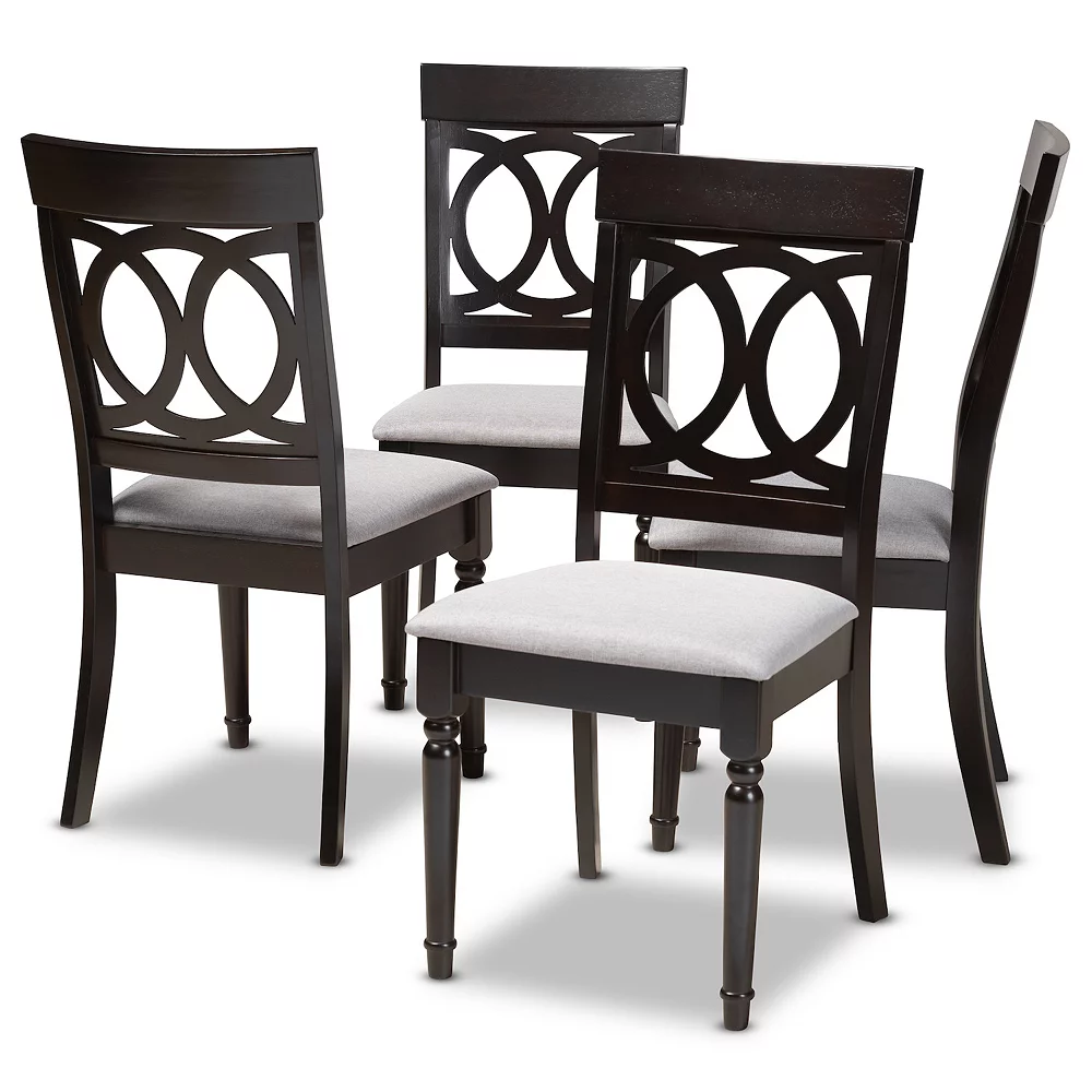 Baxton Studio Lucie Dining Chair 4-Piece Set Baxton Studio Lucie Dining Chair 4-Piece Set -Zuo Modern Shop 3947227 Gray