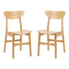 Safavieh Lucca Retro Dining Chair 2-piece Set -Zuo Modern Shop 3973133 Natural