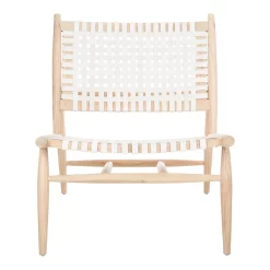 Safavieh Soleil Leather Woven Accent Chair