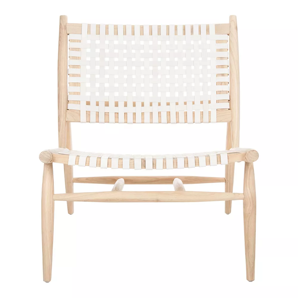Safavieh Soleil Leather Woven Accent Chair 3 Safavieh Soleil Leather Woven Accent Chair