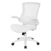 Office Star Products White Screen Back Manager Chair -Zuo Modern Shop 4265302 White Faux Leather