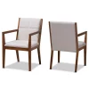 Baxton Studio Theresa Chair -Zuo Modern Shop 4481539 Gray Beige Walnut