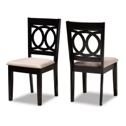 Baxton Studio Lenoir Dining Chair 2-piece Set
