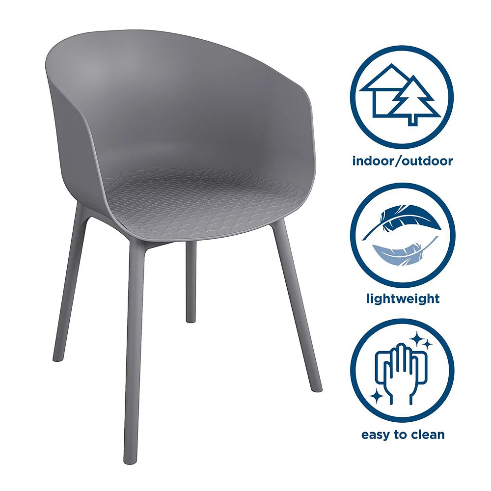 Novogratz Poolside York Indoor / Outdoor Dining Chair 2-piece Set 7 Novogratz Poolside York Indoor / Outdoor Dining Chair 2-piece Set - Image 5