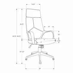 Monarch Pieced Executive High Back Office Chair 7 Monarch Pieced Executive High Back Office Chair -Zuo Modern Shop 4665430 ALT99