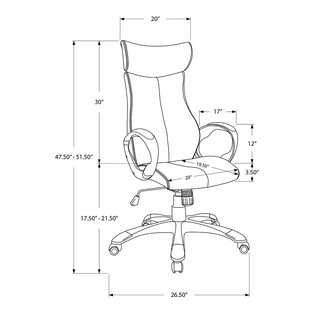 Monarch Faux Leather High Back Executive Office Chair 4 Monarch Faux Leather High Back Executive Office Chair - Image 2