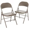 Flash Furniture Hercules Double Braced Folding Chair 2-piece Set 2 Flash Furniture Hercules Double Braced Folding Chair 2-piece Set -Zuo Modern Shop 4805016 Gray