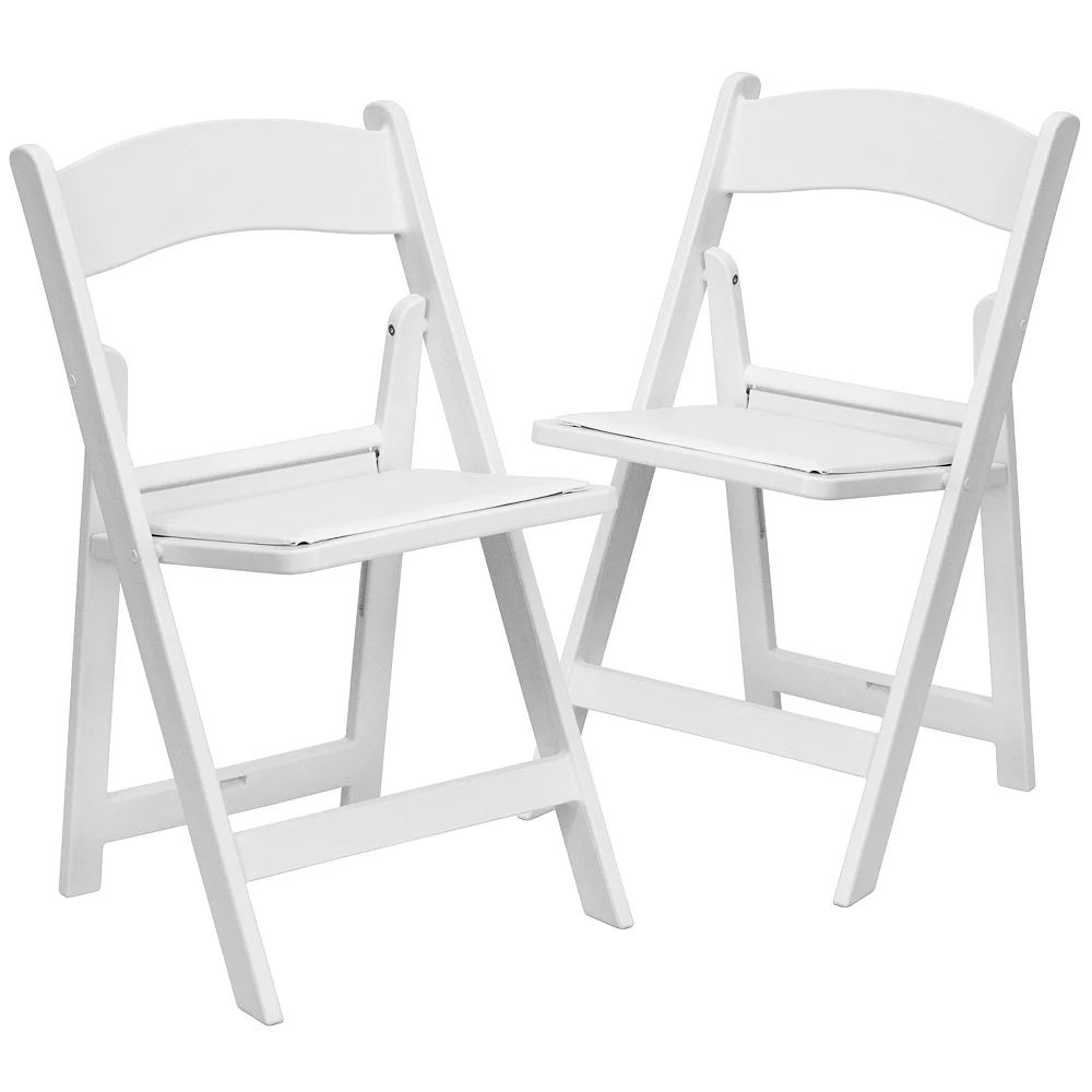 Flash Furniture Hercules Resin Folding Chair 2-piece Set Flash Furniture Hercules Resin Folding Chair 2-piece Set -Zuo Modern Shop 4805077 White