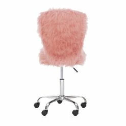 Linon Faux Fur Armless Office Chair -Zuo Modern Shop 4993486 ALT3
