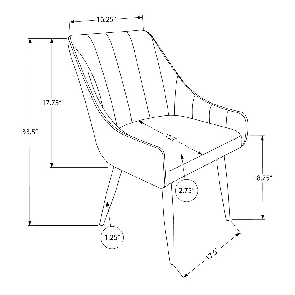 Monarch Upholstered Dining Chair 5 Monarch Upholstered Dining Chair - Image 3