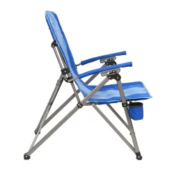Kamp-Rite Folding Reclining Camping Chair W/ 3 Positions, Cupholder, & Bag, Blue -Zuo Modern Shop 5088844 ALT2