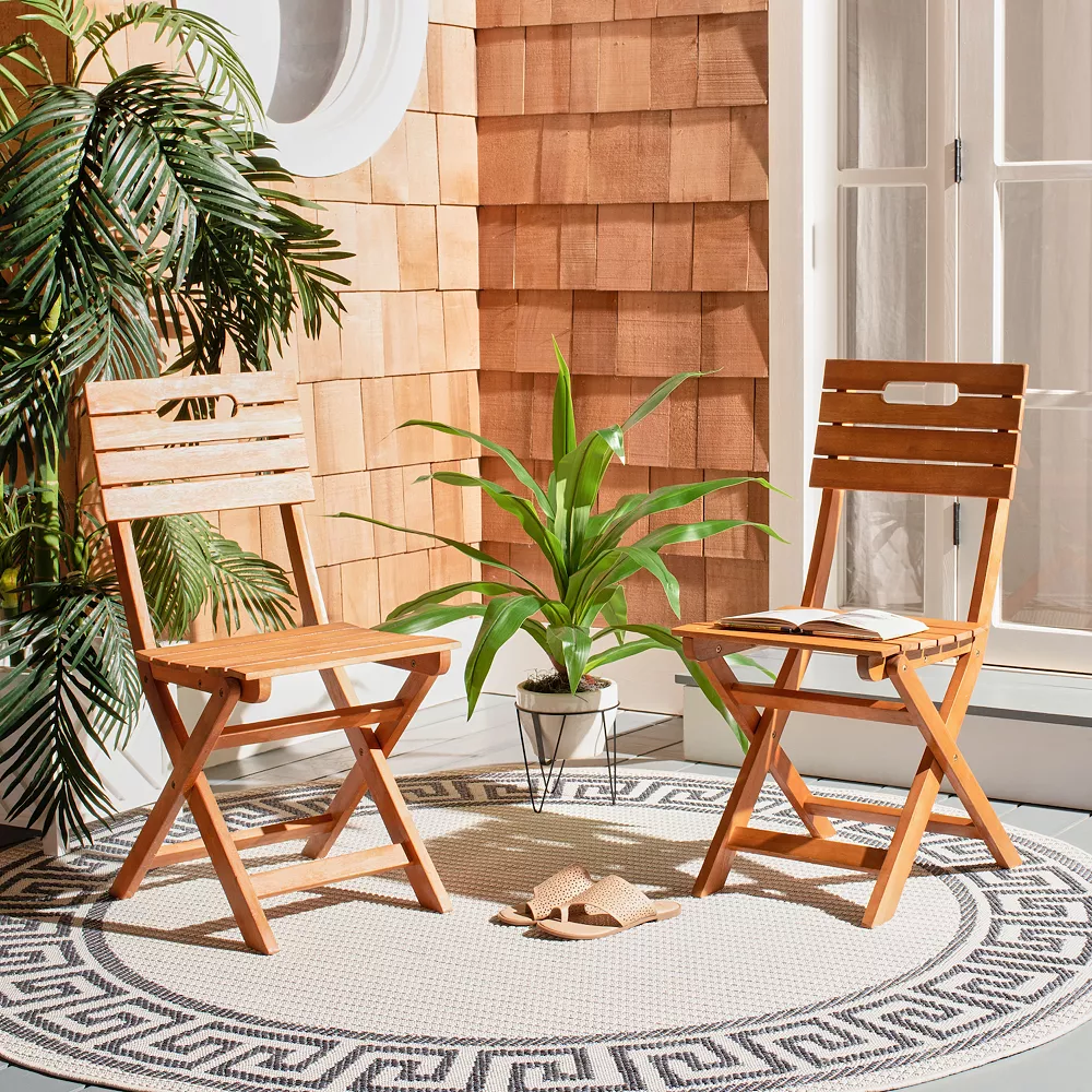 Safavieh Blison Folding Chair 2-piece Set 4 Safavieh Blison Folding Chair 2-piece Set - Image 2