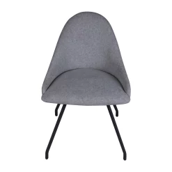Cenports Ice Harmony Urban Grey Upholstery Dining Chair Round Legs (Set Of 2)