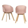 South Shore Flam Dining Chair 2-Piece Set -Zuo Modern Shop 5513824 Pink