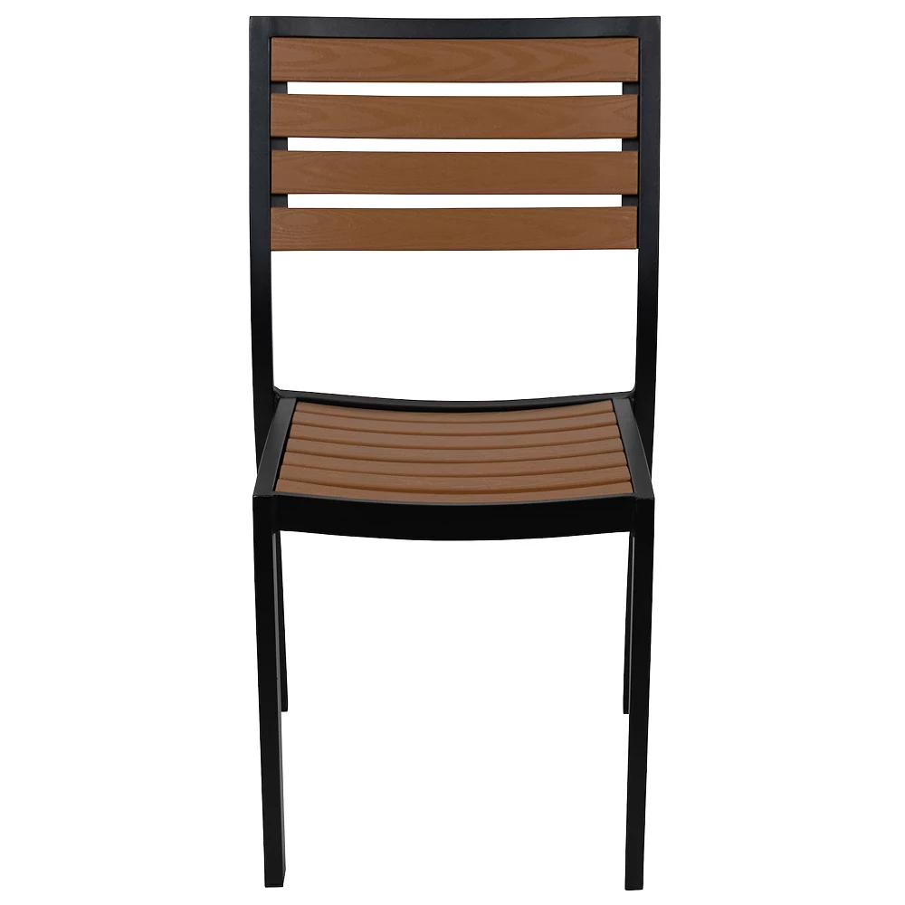 Flash Furniture Outdoor Stackable Side Chair 2-Piece Set 7 Flash Furniture Outdoor Stackable Side Chair 2-Piece Set - Image 5