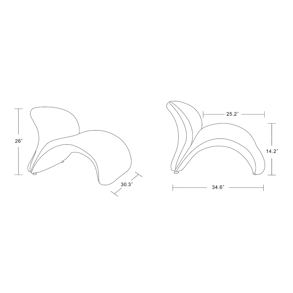 MANHATTAN COMFORT Rosebud Accent Chair 6 MANHATTAN COMFORT Rosebud Accent Chair - Image 4