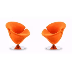 MANHATTAN COMFORT Tulip Swivel Accent Chair 2-piece Set