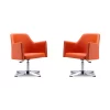 MANHATTAN COMFORT Pelo Adjustable Height Swivel Accent Chair 2-piece Set 1 MANHATTAN COMFORT Pelo Adjustable Height Swivel Accent Chair 2-piece Set -Zuo Modern Shop 5550877 Orange Polished Chrome