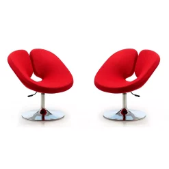 MANHATTAN COMFORT Perch Adjustable Accent Chair 2-piece Set