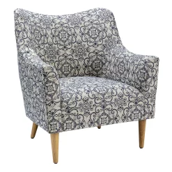 Crestview Collection Huntington Medallion Upholstered Arm Chair