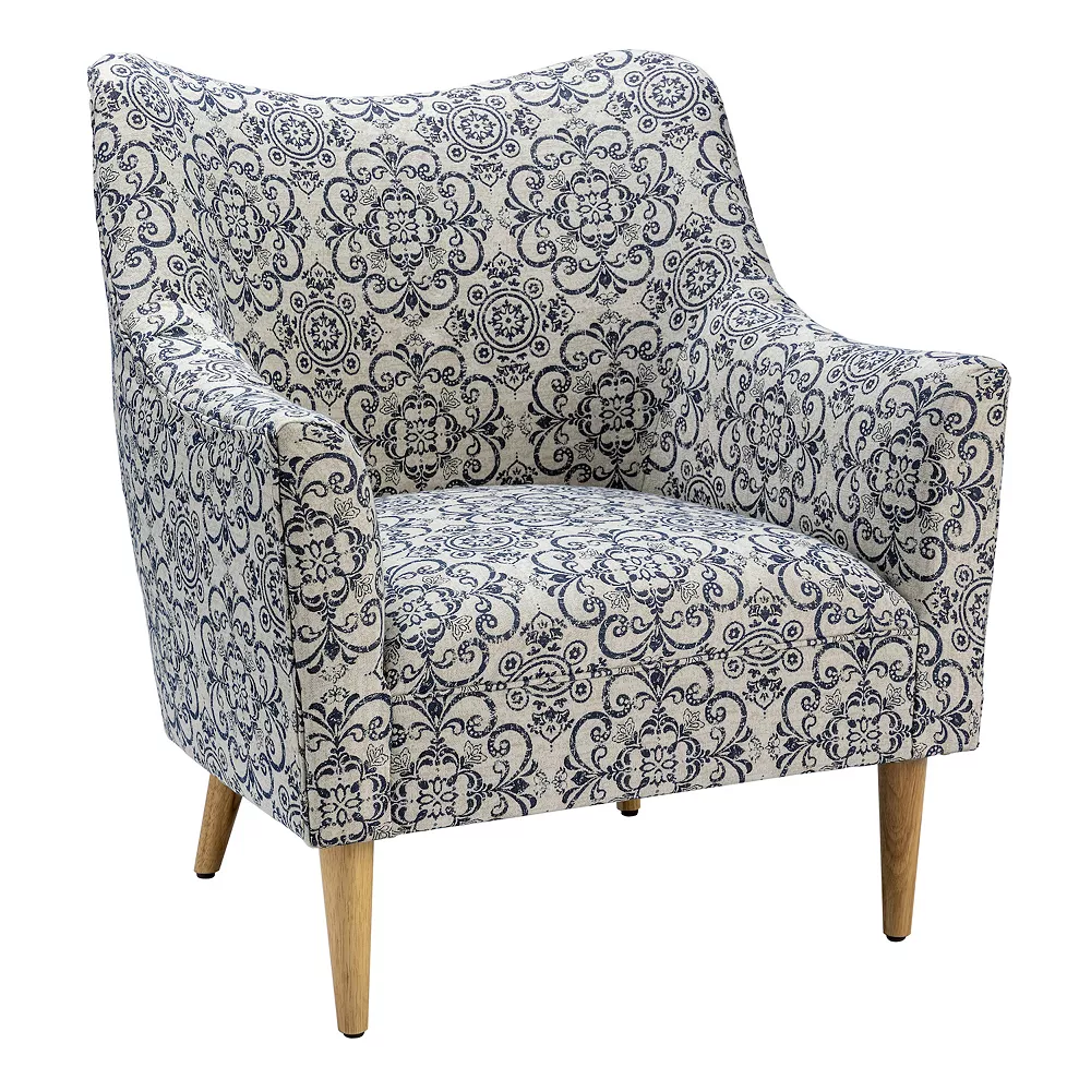 Crestview Collection Huntington Medallion Upholstered Arm Chair 3 Crestview Collection Huntington Medallion Upholstered Arm Chair