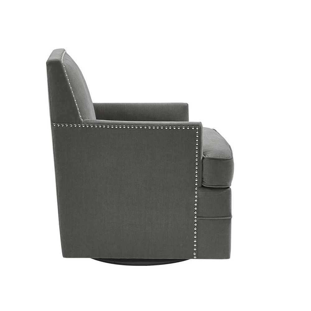 Madison Park Emerson 360 Degree Swivel Upholstered Arm Chair 5 Madison Park Emerson 360 Degree Swivel Upholstered Arm Chair - Image 3
